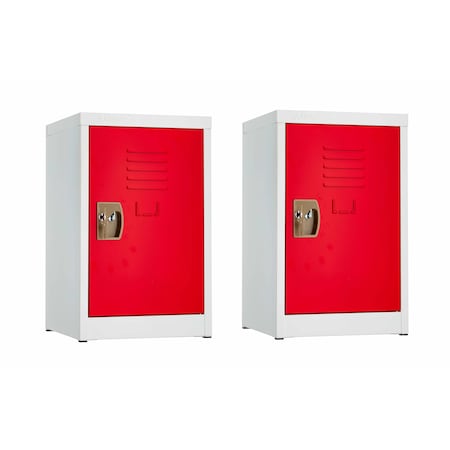 Adiroffice 15 in W, 15 in D, 24 in H, Steel ADI629-02-RED-2PK